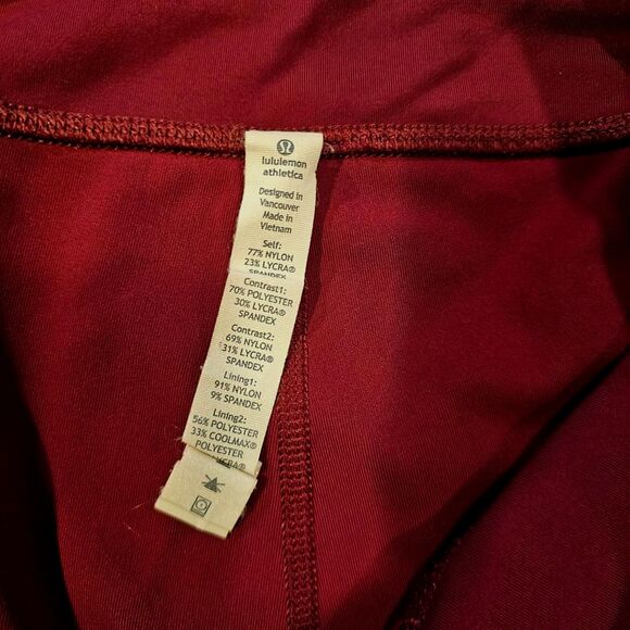 Lululemon Run Inspire Crop II Women’s Berry Running Leggings Size 8 EUC - Picture 4 of 5